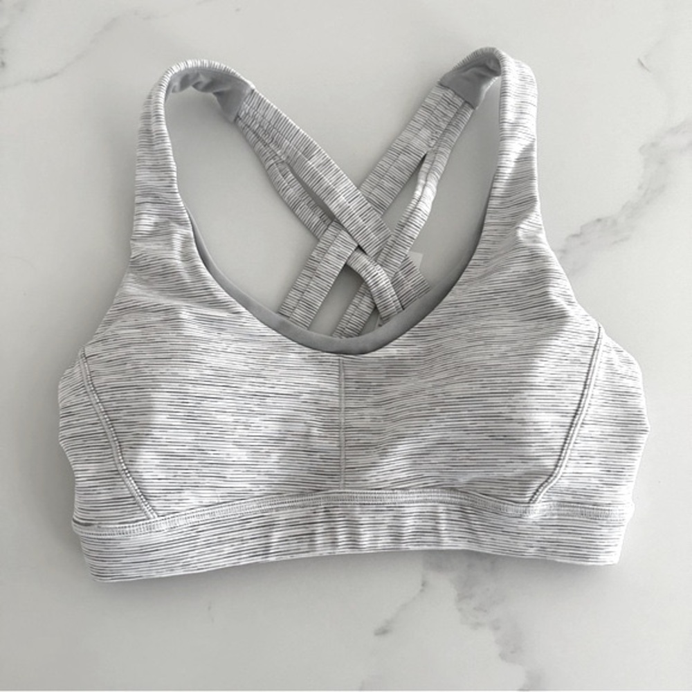 Lululemon Energy Sports Bra Wee are From Space Nimbus Battleship Size 4